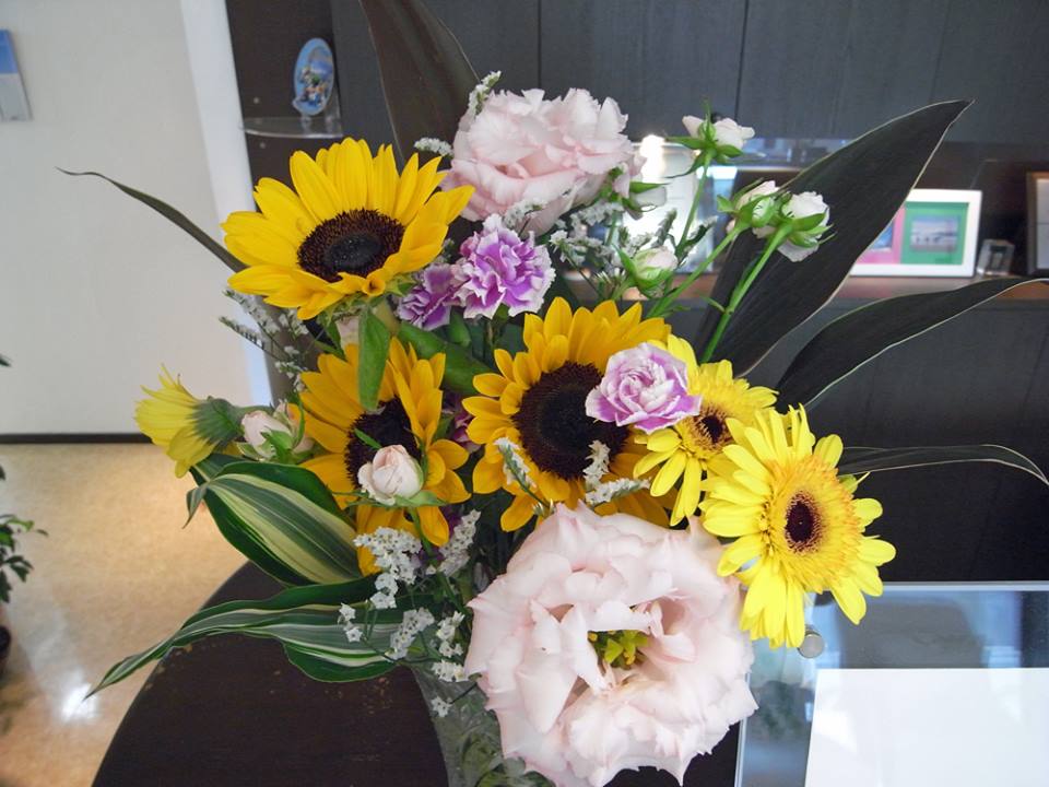 今月のお花。大好きな向日葵。